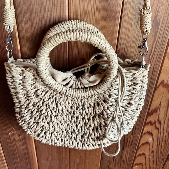 Woven crossbody purse straw bag - Picture 2 of 4